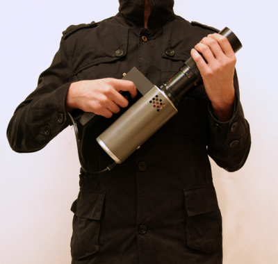 SMS Guerrilla projector