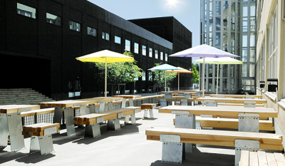 Banc coloré pour Konstfack Banc coloré pour Konstfack