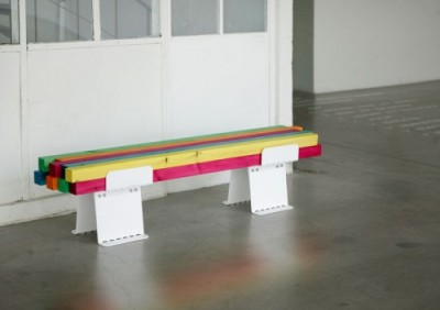 Banc coloré pour Konstfack Banc coloré pour Konstfack