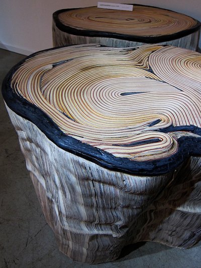 Pouf souche par Daniele Papuli, blog-espritdesign.com