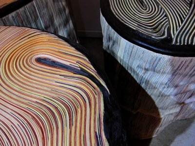 Pouf souche par Daniele Papuli, blog-espritdesign.com