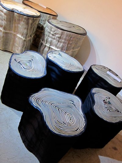 Pouf souche par Daniele Papuli, blog-espritdesign.com