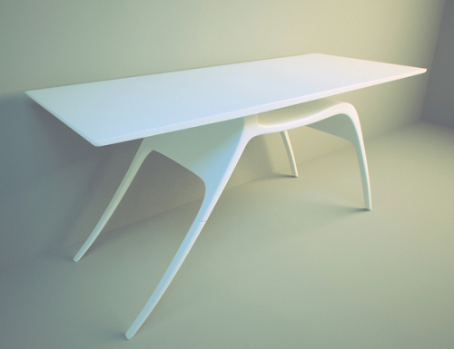 La grâce du cerf, table imaginée par Alex Kozynets La grâce du cerf, table imaginée par Alex Kozynets