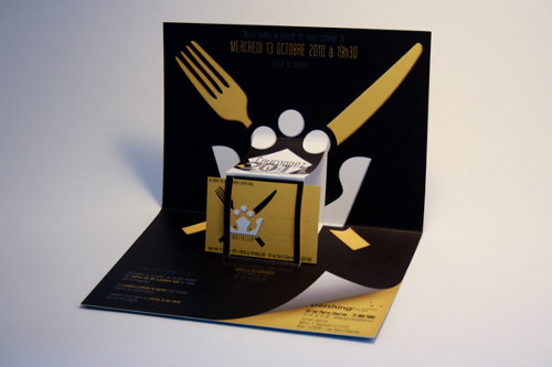 packaging invitation pop-up pour soirée VIP – entreprise D'aucy packaging invitation pop-up pour soirée VIP – entreprise D'aucy