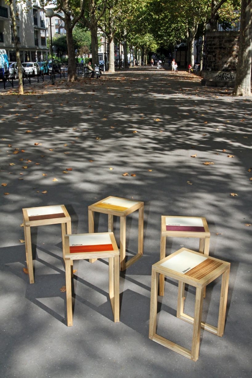 Tabouret Xylothèque par Mathias Astúa Tabouret Xylothèque par Mathias Astúa