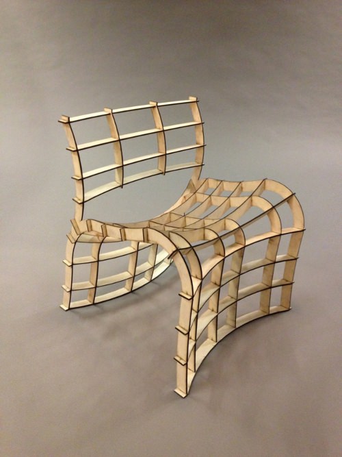 Lasercut 30 minutes pour une chaise par Frederik Alexander Werner