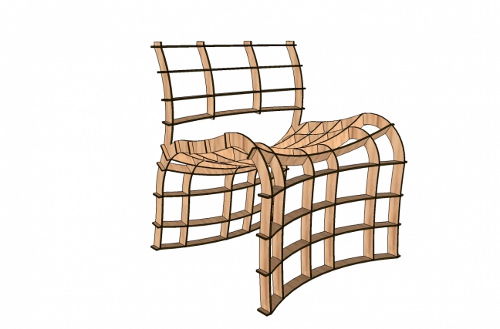 Lasercut 30 minutes pour une chaise par Frederik Alexander Werner