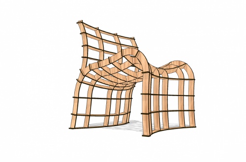 Lasercut 30 minutes pour une chaise par Frederik Alexander Werner