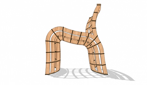 Lasercut 30 minutes pour une chaise par Frederik Alexander Werner