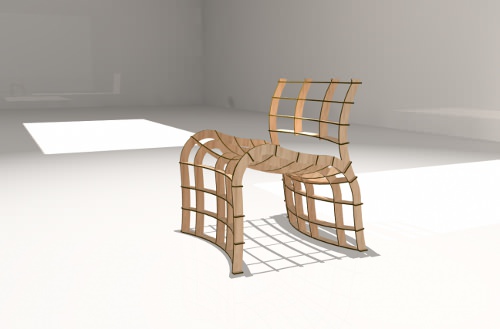 Lasercut 30 minutes pour une chaise par Frederik Alexander Werner
