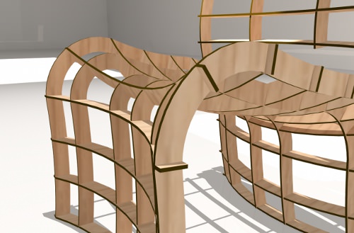 Lasercut 30 minutes pour une chaise par Frederik Alexander Werner