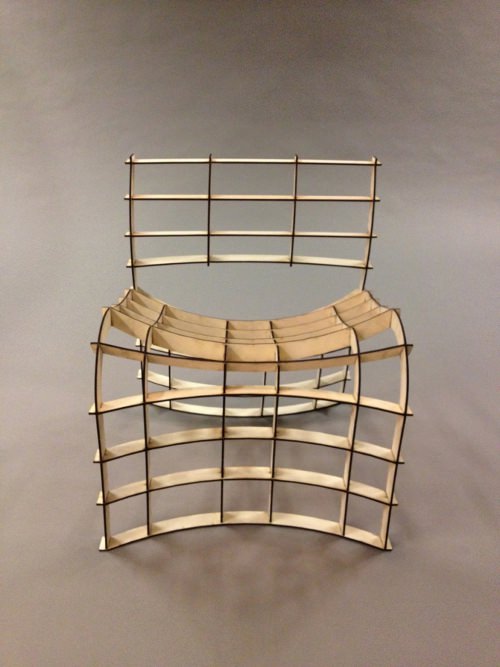 Lasercut 30 minutes pour une chaise par Frederik Alexander Werner
