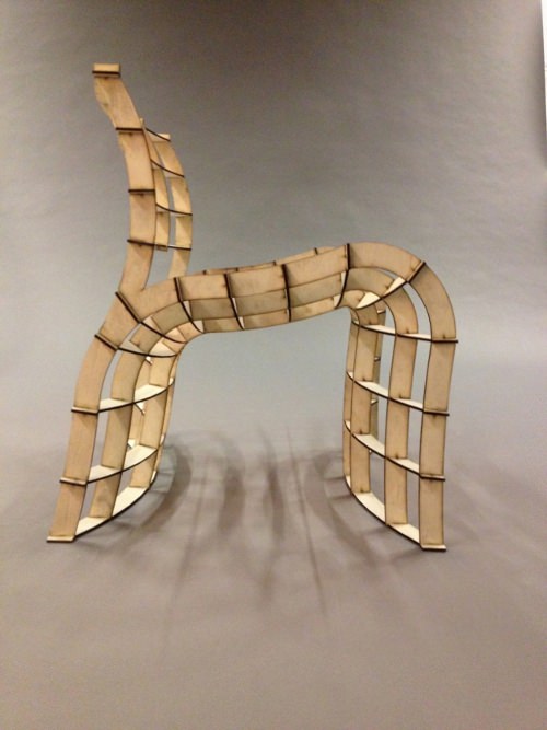 Lasercut 30 minutes pour une chaise par Frederik Alexander Werner