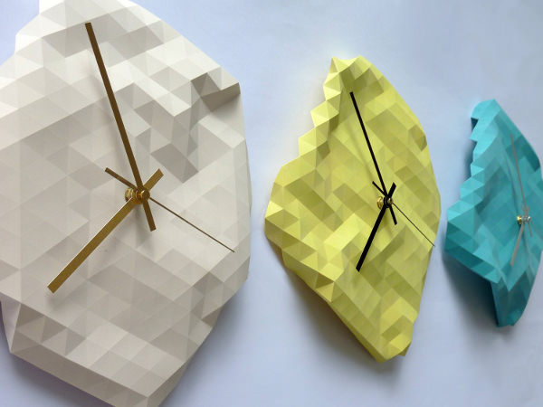 Horloge origami par Raw Dezign