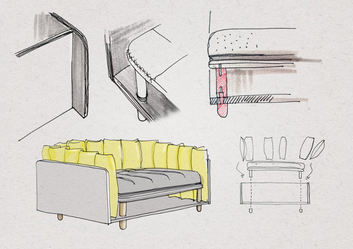 Cinto le sofa modulable par Davide Anzalone